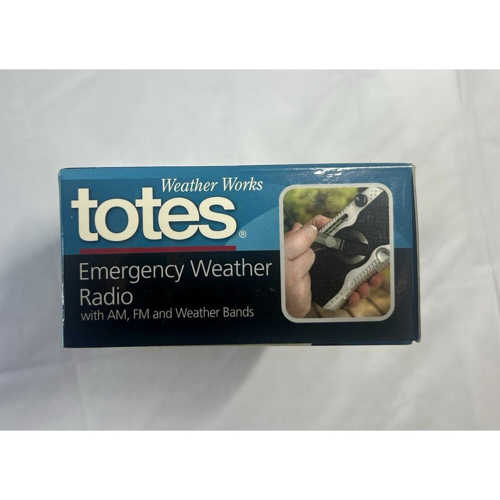 Totes Weather Works Emergency Weather Radio AM FM & Weather Bands Crank Handle - Picture 3 of 4